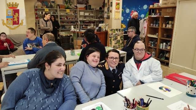 Gli agenti della Questura di Isernia in visita alla cooperativa “Lavoro anch’io”