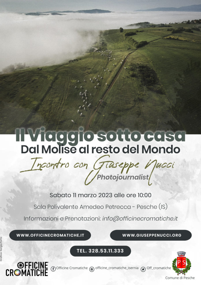 Pesche, Giuseppe Nucci presenta “Il viaggio sotto casa – Dal Molise al resto del mondo”
