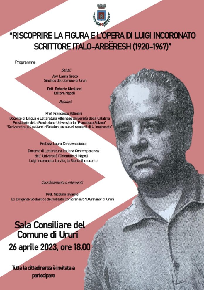 Ururi celebra lo scrittore italo-arbëresh Luigi Incoronato