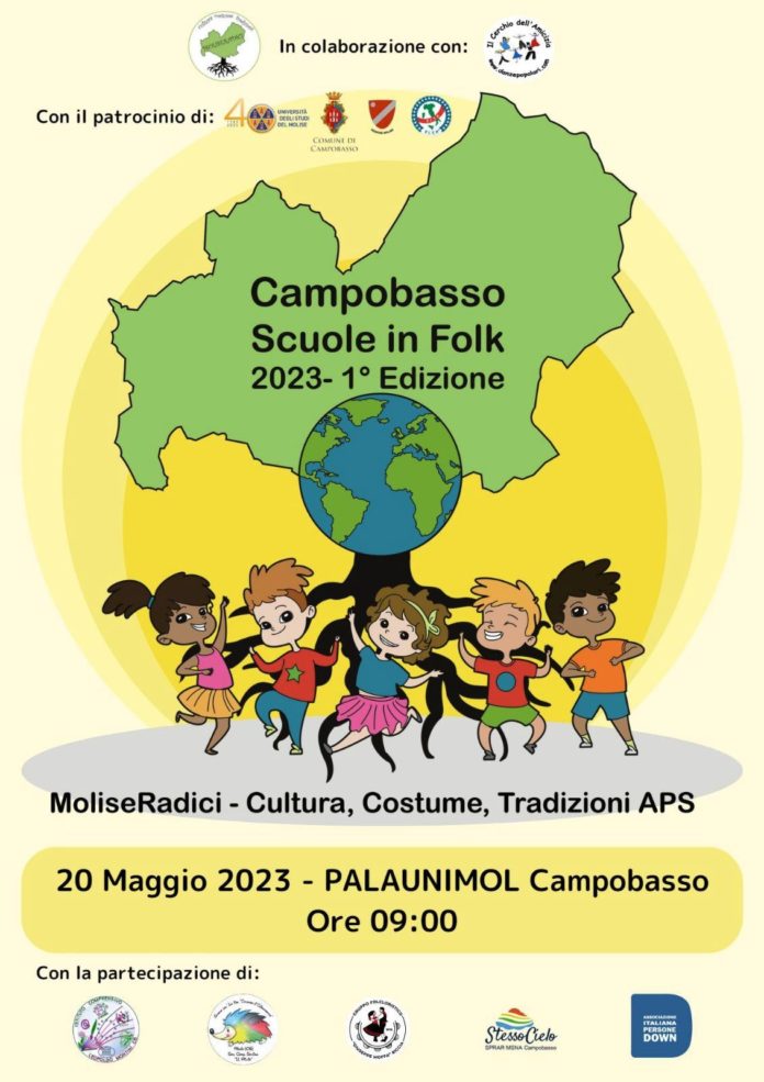 Campobasso, scuole in Folk 2023, sabato 20 maggio al Cus Molise