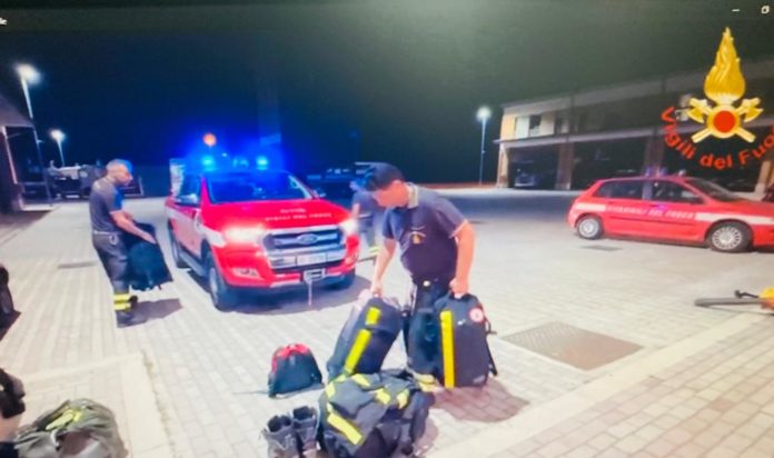 Squadre di Vigili del fuoco partite anche dal Molise per aiutare i colleghi impegnati nello spegnimento degli incendi in Calabria