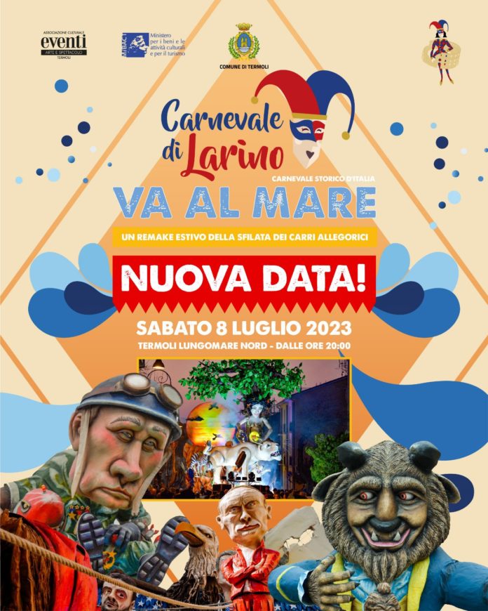 Il Carnevale di Larino va al mare: i giganti di cartapesta sfileranno sul lungomare Cristoforo Colombo di Termoli