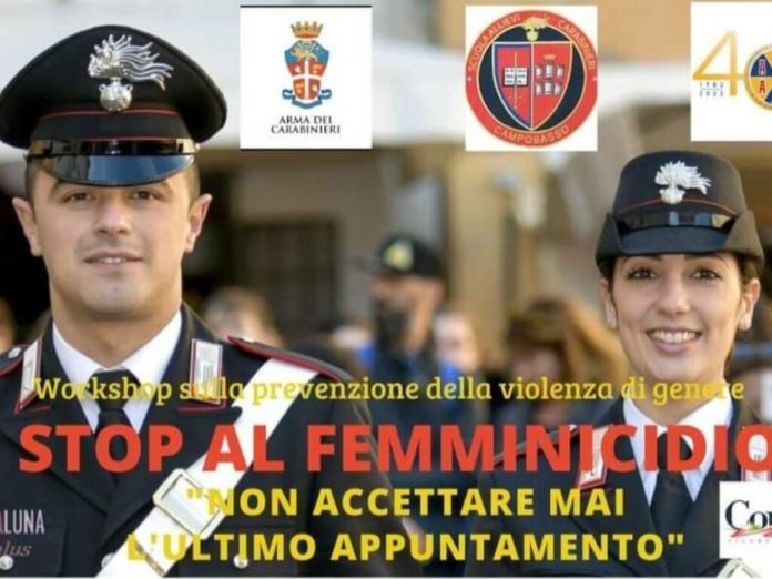 Femminicidio, incontro a Campobasso nella Scuola allievi Carabinieri