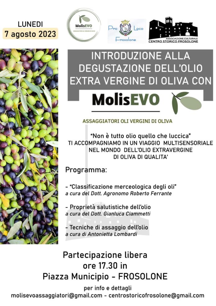 “Non è tutto olio quel che luccica”: oggi a Frosolone