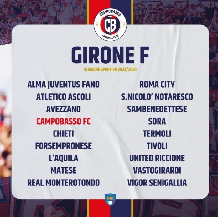 Calcio, Serie D, molisane confermate, qualche novità nel girone F. Calendari domani o al massimo lunedì
