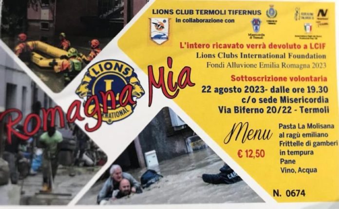 “Romagna mia” cena di solidarietà per le popolazioni colpite dall’alluvione