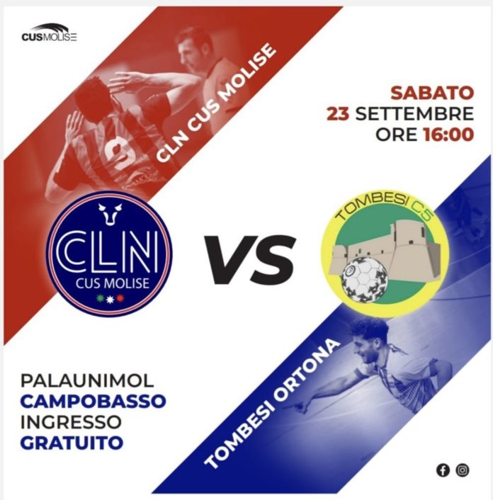 Calcio a 5, Cln Cus Molise, oggi al Palaunimol arriva la Tombesi per l’ultimo test precampionato