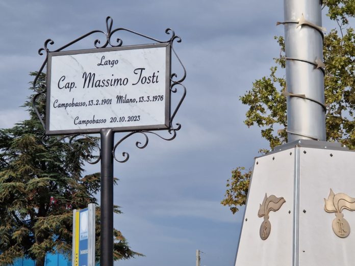 Campobasso, intitolato un largo al capitano dei Carabinieri Massimo Tosti: salvò 4mila ebrei dalla deportazione durante la II Guerra Mondiale