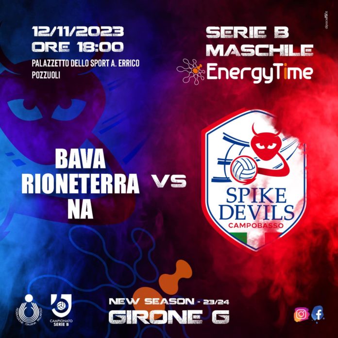 Volley, Serie B, EnergyTime Spike Devils, seconda uscita domenicale della stagione: rossoblù ospiti del Rione Terra Pozzuoli
