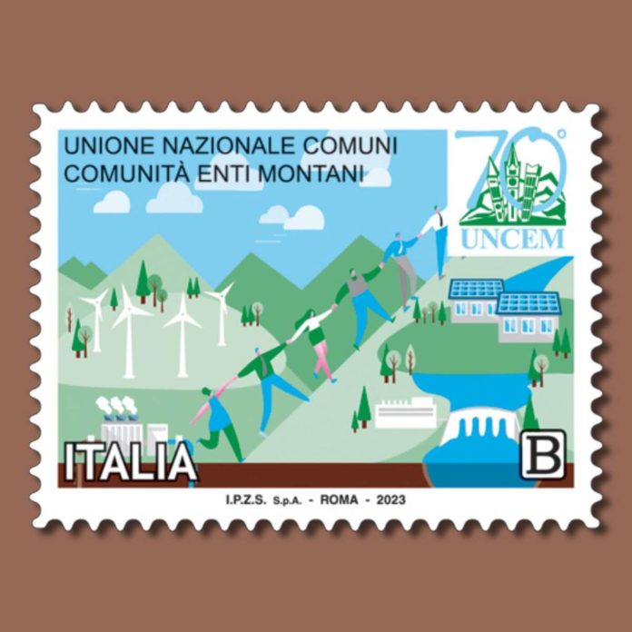 Presentato a Roma il francobollo per i 70 anni di Uncem Francobollo 70° Uncem