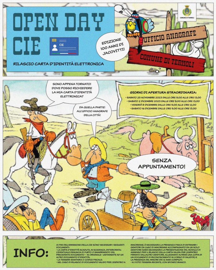 TERMOLI: “OPEN DAY” CARTA D’IDENTITA’ ELETTRONICA
