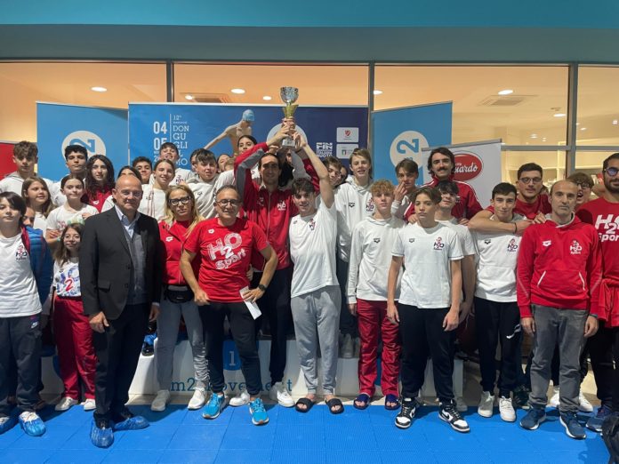 Nuoto, H2O Sport, grande terzo posto al Memorial Don Guglielmo. Record regionale assoluto per Angelilli nei 100 rana