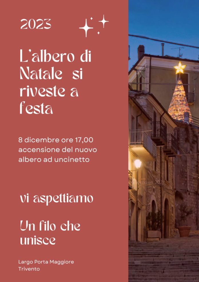 “L’albero di Natale si riveste a festa”, Un Filo che Unisce di Trivento riaccende l’albero