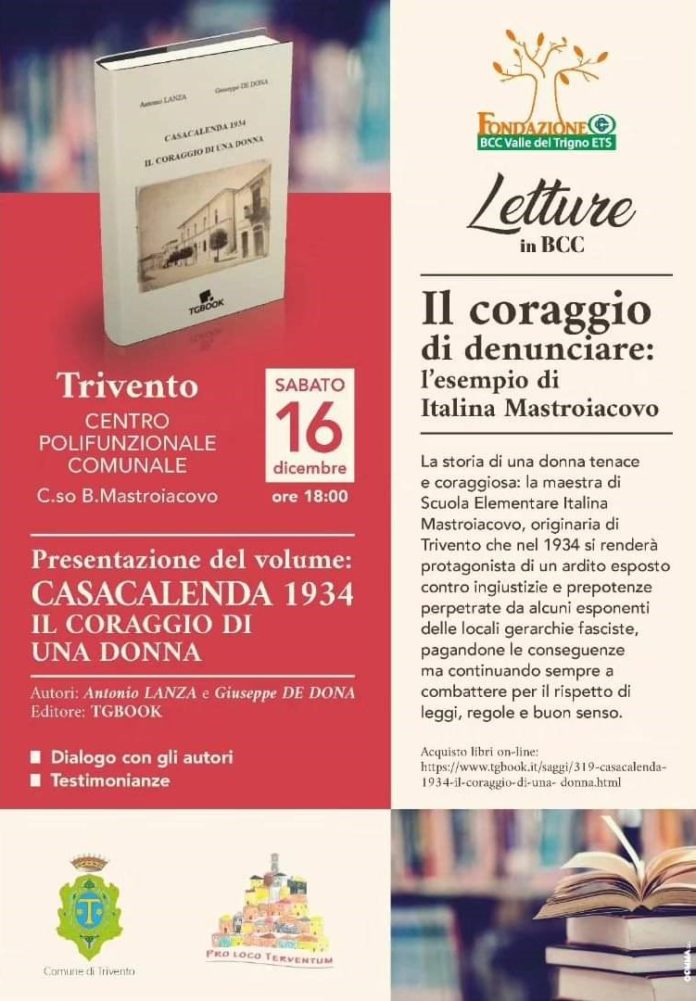 Il Coraggio di denunciare: l’esempio di Italina Mastroiacovo, maestra originaria di Trivento