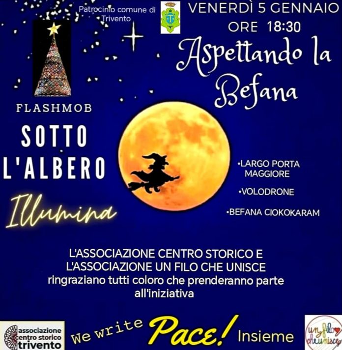 Aspettando la Befana, l’associazione “Centro storico Trivento” e “Un Filo che Unisce” insieme per la Pace