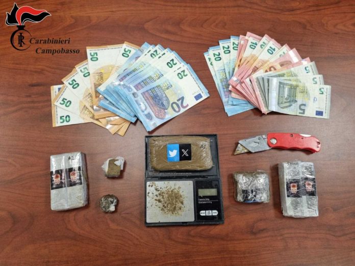 Spaccio di droga: arrestato pusher a Campomarino, segnalato 1 assuntore