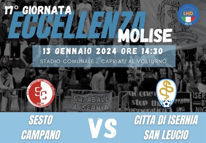 Calcio, Eccellenza, domani in anticipo quattro gare. Impegni complicati per Isernia e Casertano
