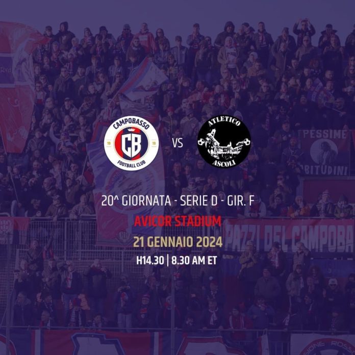 Calcio, Serie D, turno casalingo per le molisane. Big match di giornata tra Samb e Avezzano