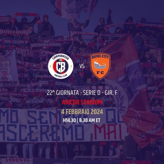 Calcio, Serie D, Campobasso – Roma City primo momento decisivo del girone di ritorno per i lupi. Si gioca domenica poi sosta per il torneo di Viareggio