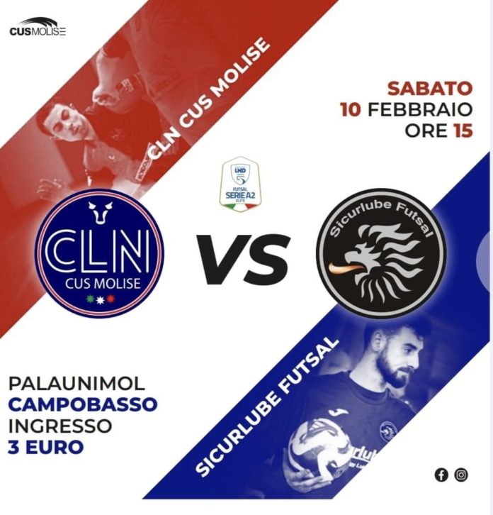 Calcio a 5, sfida salvezza per il Cus Molise, lo Sporting Cb attende il Moschiano