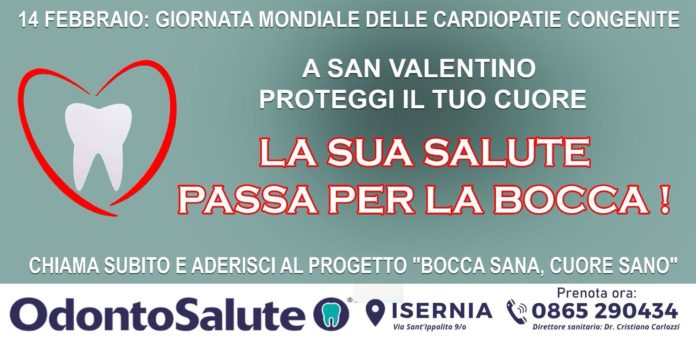 San Valentino, la salute del cuore passa anche per la bocca: l’iniziativa di Odontosalute Isernia