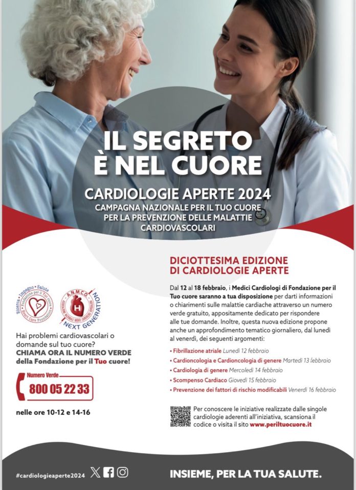Cardiologie Aperte, anche in Molise dal 12 al 18 febbraio i cardiologi ospedalieri gratuitamente a disposizione dei cittadini