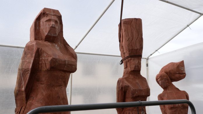 Campobasso, la sequoia di Piazza Cesare Battisti torna in vita in 4 sculture