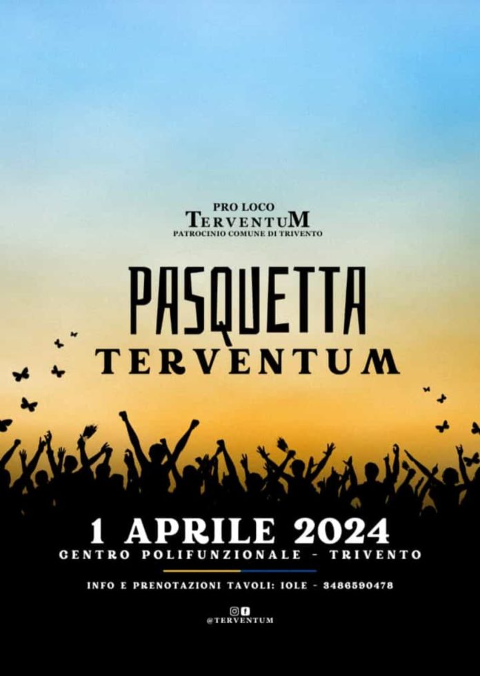 “Pasquetta Terventum”, la Pro loco di Trivento organizza al Centro polifunzionale
