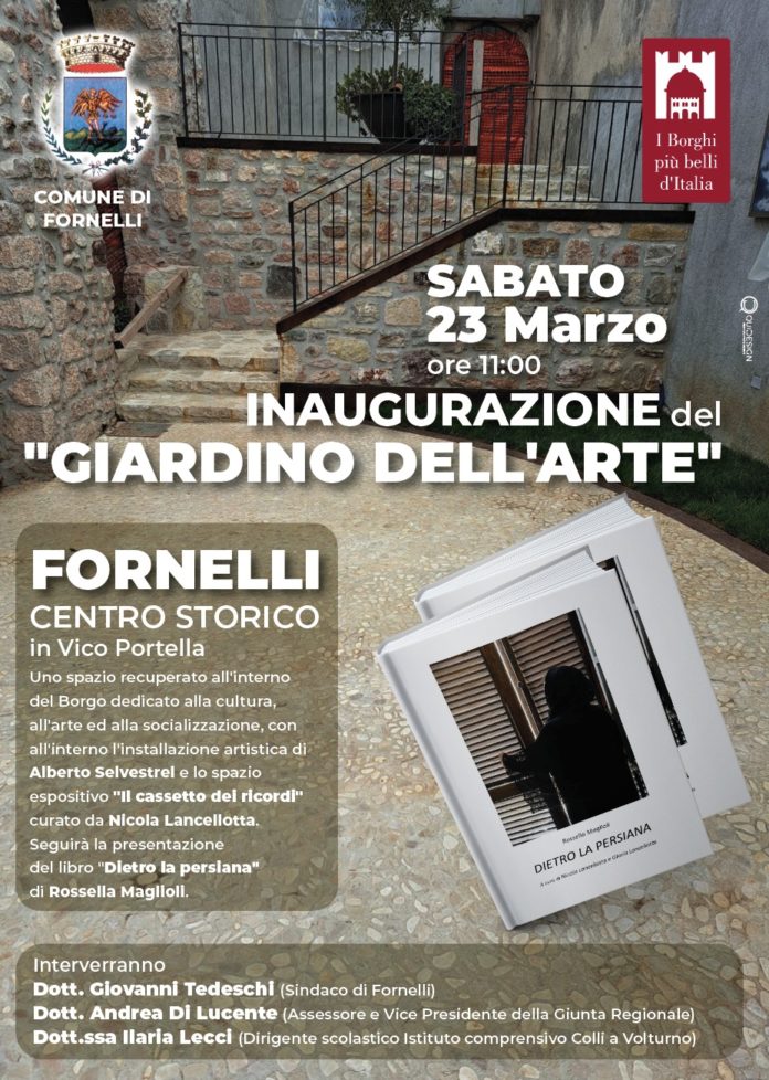 Fornelli, inaugurazione del Giardino dell’arte con le opere di Alberto Selvestrel