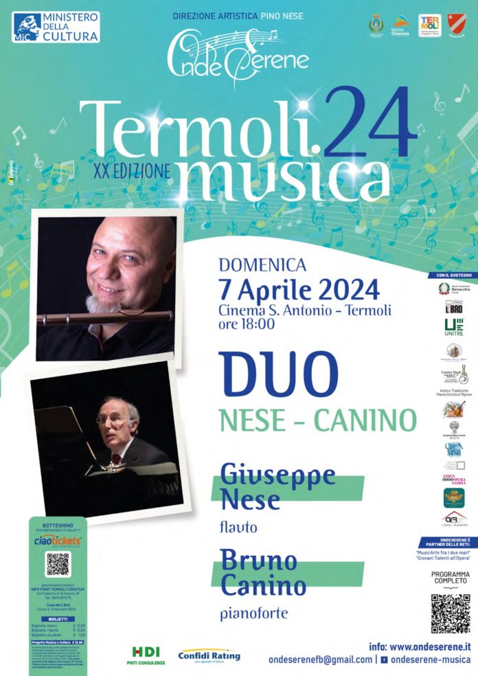 Concerto Termoli musica 2024. Il duo “Nese-Canino“