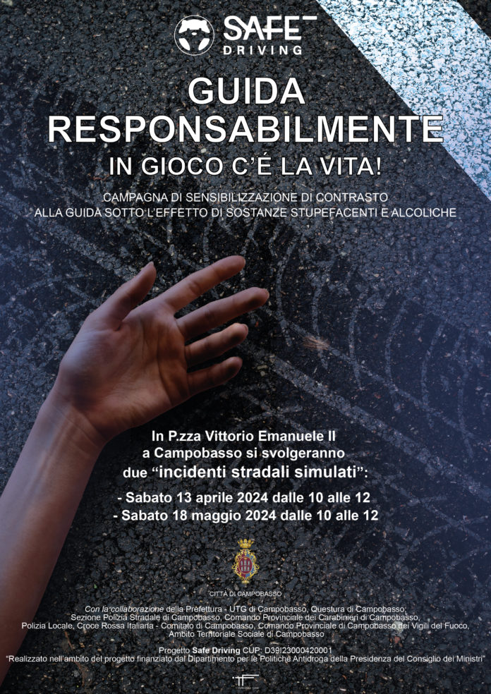 Campobasso, Safe Driving: evento il 13 aprile