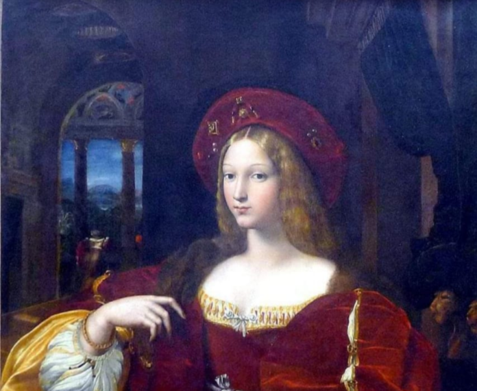 Isabel de Requenses, nobildonna spagnola e contessa di Trivento, nel ritratto di Raffaello Sanzio custodito al Louvre di Parigi