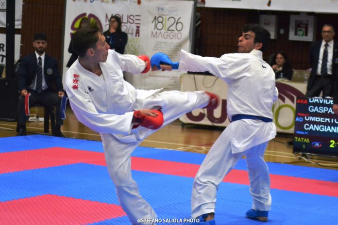 CNU, nel karate esordio assoluto per Umberto Cangianiello con i colori del Cus Molise: “Emozione unica, la prima gara non si scorda mai”