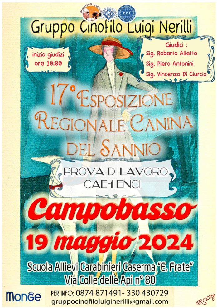 Il Gruppo cinofilo “Luigi Nerilli” organizza la 17esima esposizione regionale canina del Sannio. Il presidente Roberti di Trivento: pronti per un nuovo evento di successo