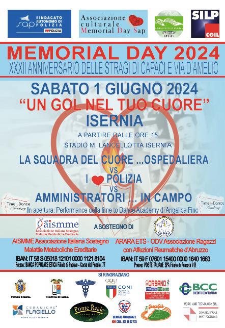Memorial Day, a Isernia la seconda edizione di Un gol nel tuo cuore Un gol nel tuo cuore