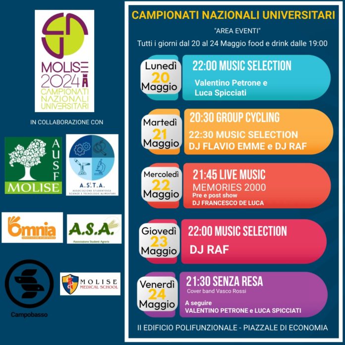 CNU 2024, non solo sport ma anche serate e divertimento all’insegna della condivisione