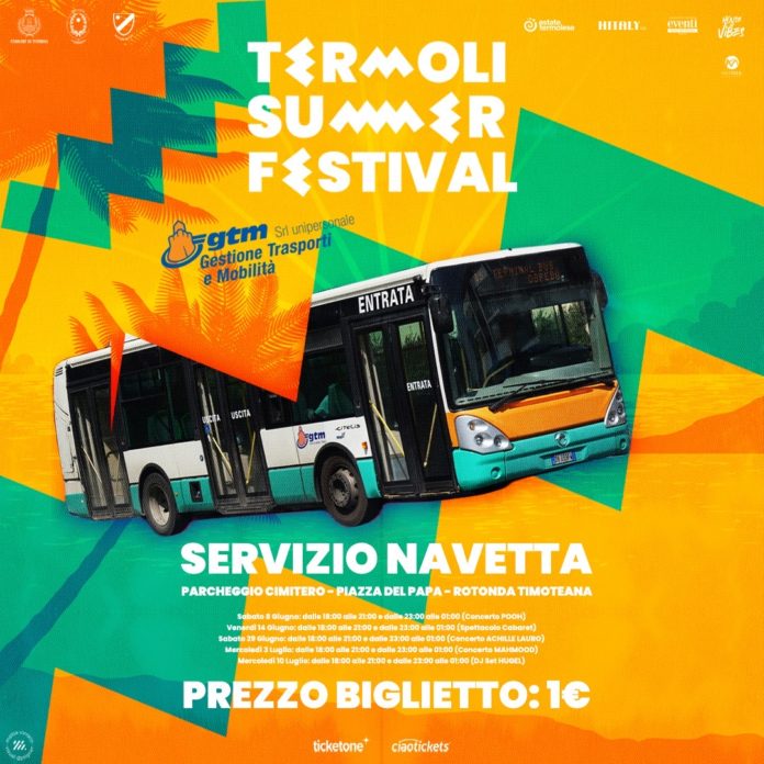 “Termoli Summer Festival”, bus navetta per raggiungere l’Arena del mare 42°15°