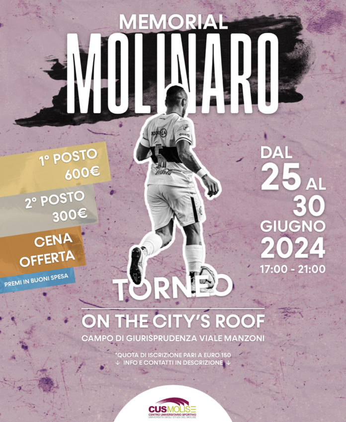 Calcio a 5, torna il Memorial Molinaro, appuntamento dal 25 giugno