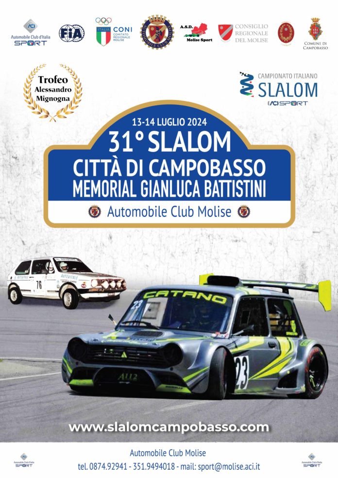 Slalom Città di Campobasso, appuntamento il 13 e 14 luglio: quartier generale presso Style Gomme