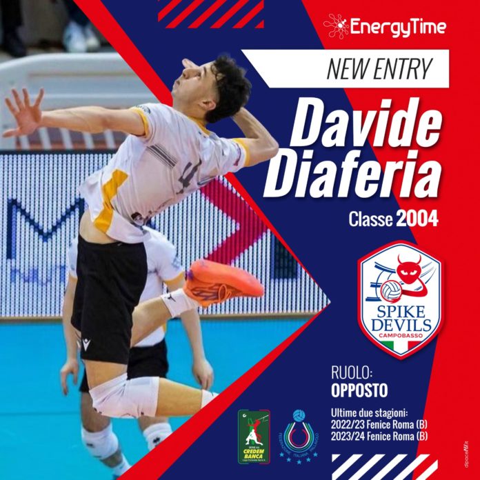 Volley, EnergyTime Spike Devils, un altro colpo, Diaferia sarà l’altro bomber del team. L’attaccante campano: «Guadagnare campo ed esperienza»