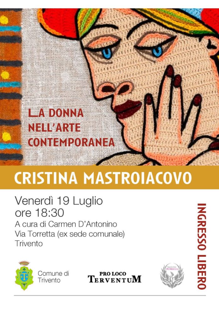 La donna nell’Arte contemporanea, a Trivento la personale dell’artista Cristina Mastroiacovo con quadri famosi riprodotti a uncinetto