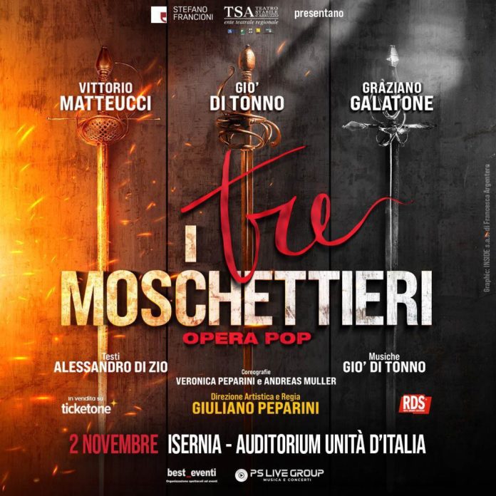 Attesa per la prima del musical “I Tre Moschettieri”, ribalta nazionale per Isernia I tre moschettieri