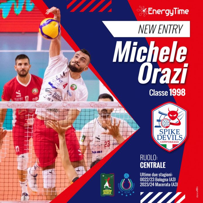Volley, EnergyTime Spike Devils, Orazi nel reparto dei centrali. Il posto tre marchigiano: «Ulteriore occasione di crescita»