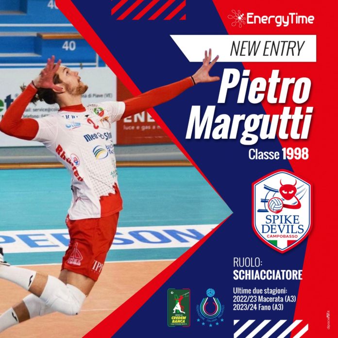 Volley, EnergyTime Spike Devils, l’equilibratore rossoblù sarà Margutti. Lo schiacciatore arriva a Campobasso pronto a dare sostanza