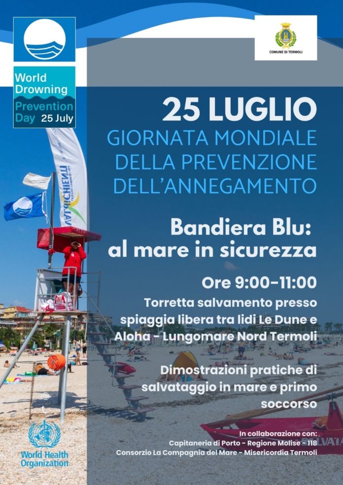 Giovedì 25 luglio la “Giornata mondiale della prevenzione dell’annegamento”