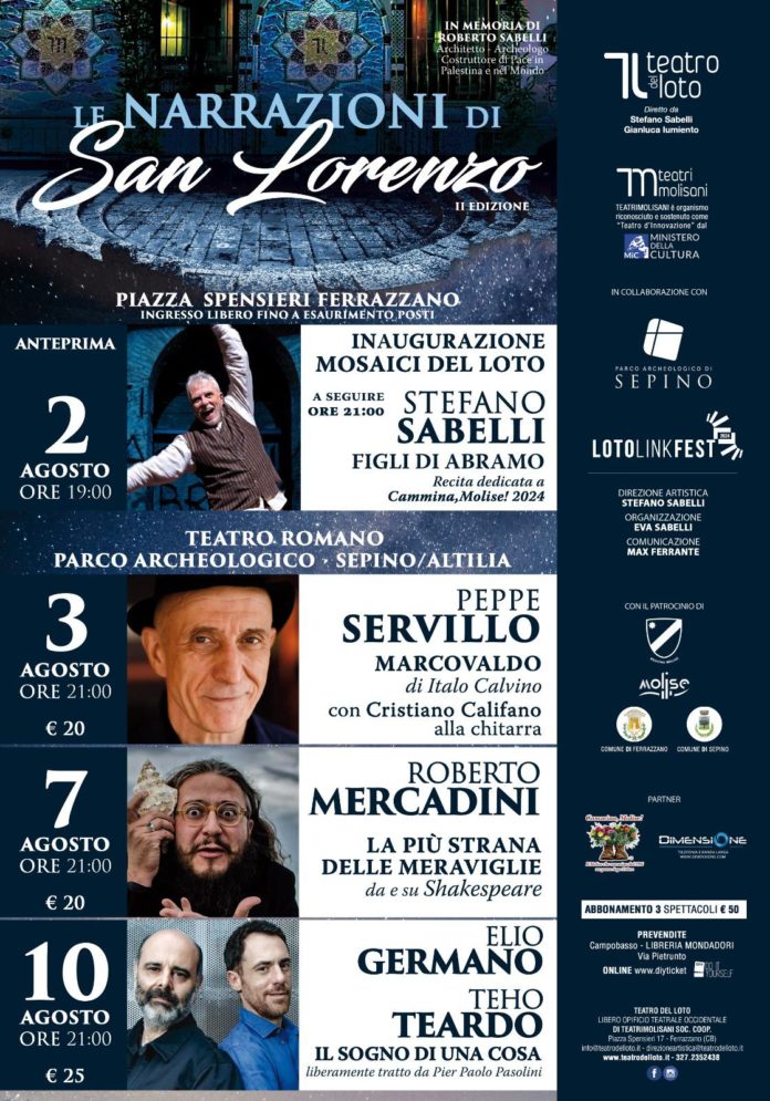 Ad Agosto la II edizione delle “Narrazioni di San Lorenzo” al Parco Archeologico di Altilia-Sepino