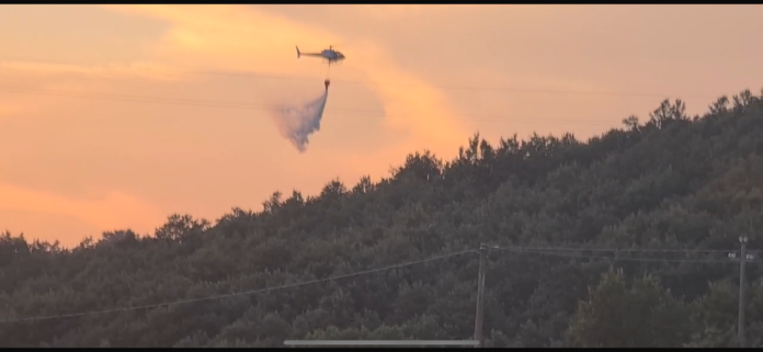 Incendio nei boschi a Vinchiaturo, in azione Vigili del Fuoco e un elicottero della Protezione Civile