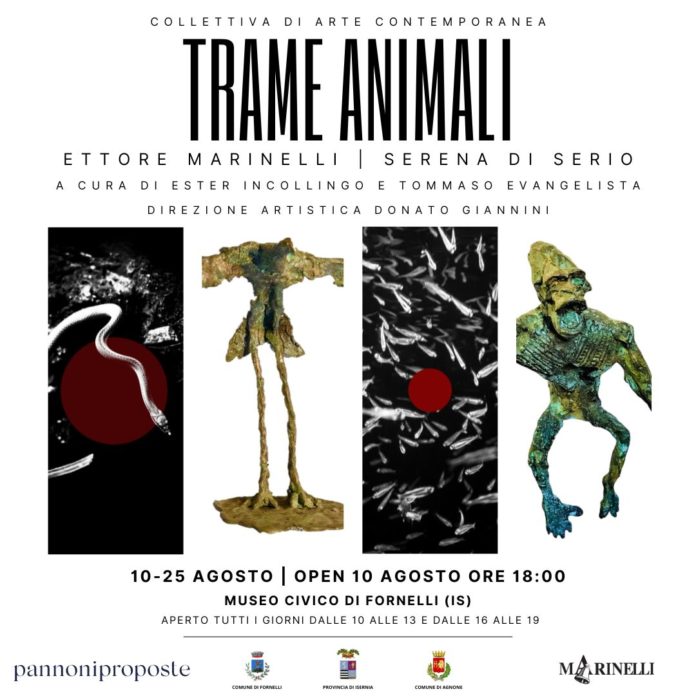 “Trame Animali”, dal 10 al 25 agosto l’esposizione al Museo Civico di Fornelli trame animali