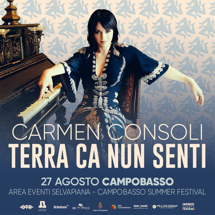Campobasso, torna il Summer festival. Si comincia il 27 agosto con il concerto di Carmen Consoli