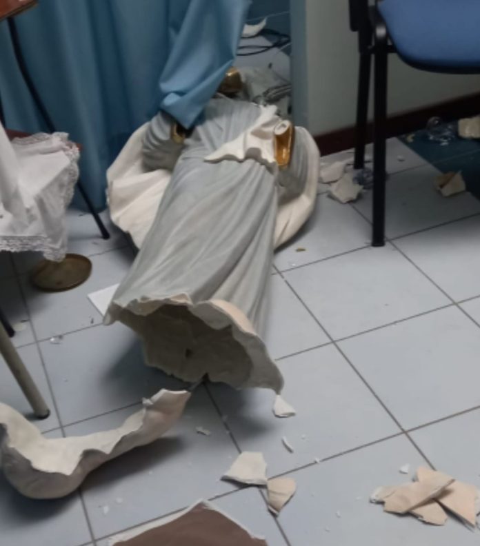 Vandali devastano la chiesa a Montecilfone, distrutta la statua della Madonna